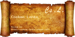 Csekme Lenke névjegykártya
